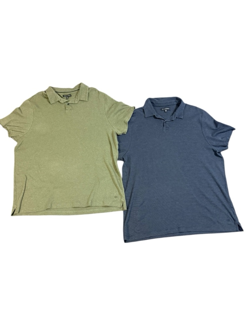 Banana Republic Polo Shirts XXL Lot 2 Green Grey Cotton Short Sleeve Casual